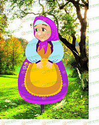 Уличная фигура БАБКА из фанеры + металлическая опора