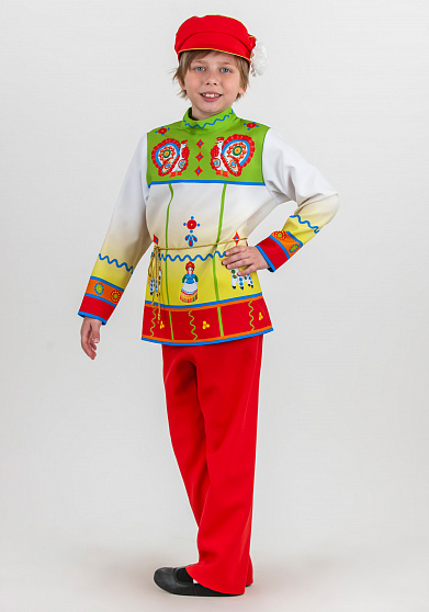 Дымковская роспись костюм для мальчика
