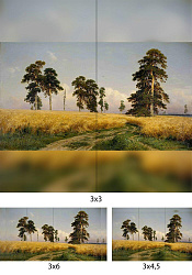 Репродукция картины И.И. Шишкина "Рожь" Декорация / Занавес сцены