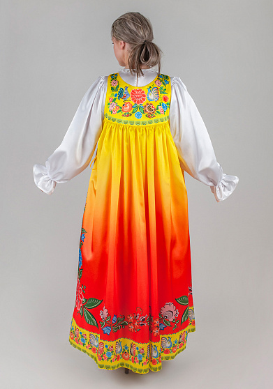 Осень Городецкая сарафан - накидка для взрослых