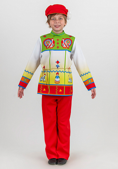 Дымковская роспись костюм для мальчика