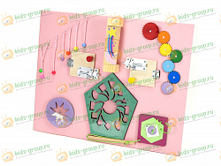 Бизиборд настенный РОЗОВЫЙ