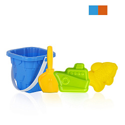 Песочный набор «Морской замок» (2 формочки, совок, ведро)