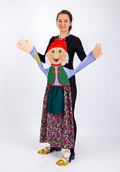 Баба Яга ростовая кукла из фетра для взрослого / 130 см