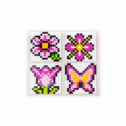 Конструктор Классик Мозаика №14 (цветы) (350 элементов) (в пакете)