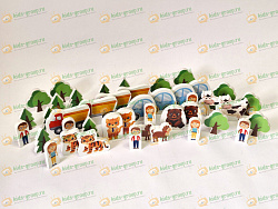 Набор деревянных сюжетно-ролевых фигурок для конструктора