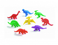 Материал счетный фигурки Динозавры (128шт., 8формs, 6 цветов) NEW
