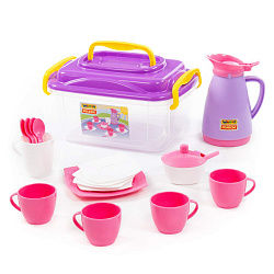 Набор детской посуды Алиса на 4 персоны, розовый