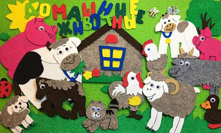 Домашние животные с игровым полем (20дет)
