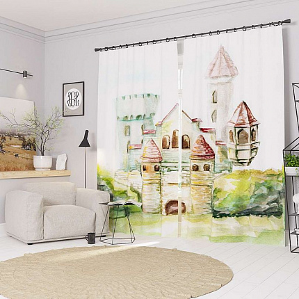 Комплект фотоштор. Замок