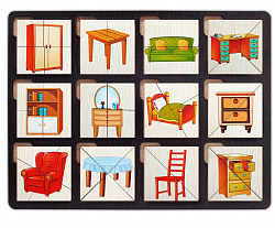 Развивающая доска "Сложи квадрат. Мебель"