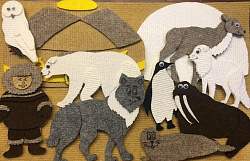 Животные Севера с игровым полем (8дет)