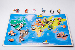 Липучка карта Птицы