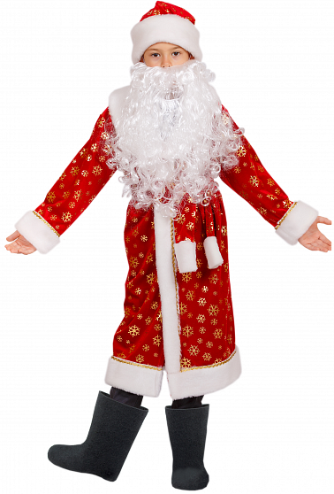 Карнавальный костюм детский "Дед Мороз "Снежный"