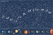 Карта звездного неба, светящаяся в темноте, настенная