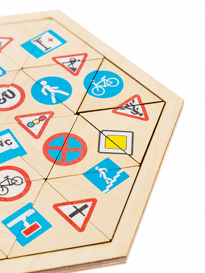Пазл деревянный "Дорожные знаки"
