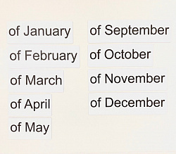 Набор магнитных карточек "Месяцы" (EN)