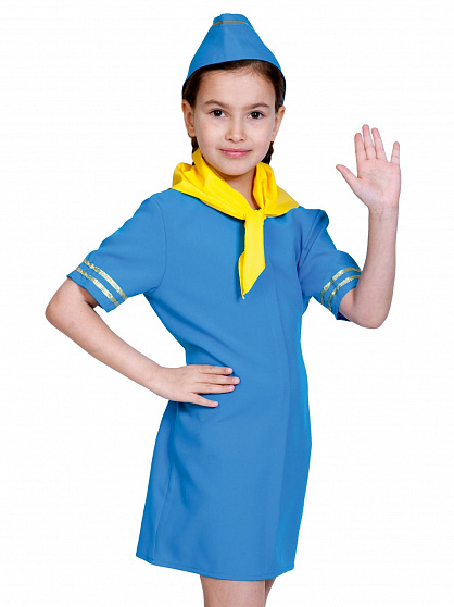 Стюардесса синяя