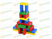 Конструктор детский деревянный "Строитель" Цветные кирпичики 40 шт.