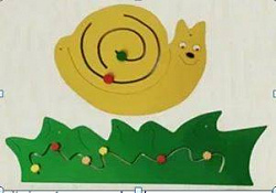 Декоративно-развивающая панель "Улитка на траве" (2 элемента)