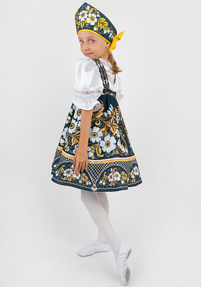 Петербургская роспись расписной костюм для девочки