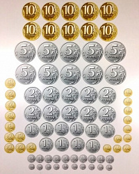 Набор магнитных карточек "Монеты"