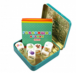 Игра настольная «Говорящие кубики Сказки» в жестяной коробке из серии «Игры в табакерке»