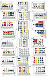 Набор обучающий Abacolor Shapes (100 элементов) в чемоданчике