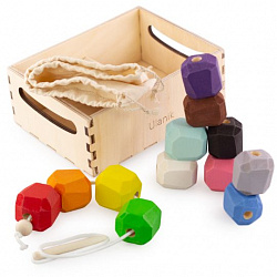 Развивающая игра "Шнуровка камешки"