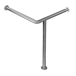 Поручень для раковины угловой ПРУ правый нерж. сталь d-38