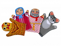 Домашний кукольный театр "Курочка Ряба" (4 куклы-перчатки)