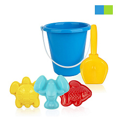 Игра Детский песочный набор 5пр.(ведро детское мини, совок, формы для песка 3шт.)