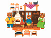 Три медведя фетр (11дет)