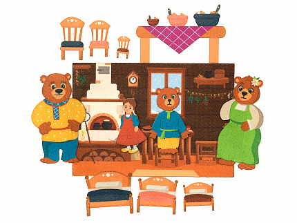 Три медведя фетр (11дет)