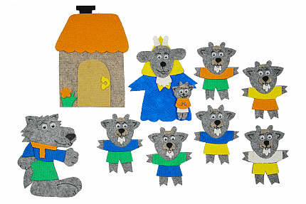 Волк и 7 козлят с игровым полем (11дет)