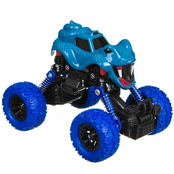 Инерционный (Pull back) ДЖИП 4WD на пружинной подвеске, серия "Парк Техники", синий