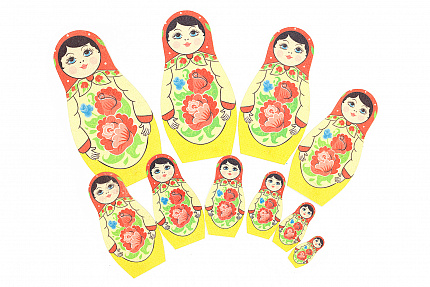 Матрешка больше-меньше фетр (10дет)