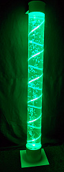 Воздушно пузырьковая колонна со спиральной подсветкой