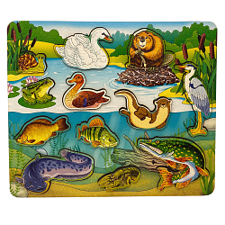 Рамка-вкладыш "Кто живет в пруду?"12 деталей