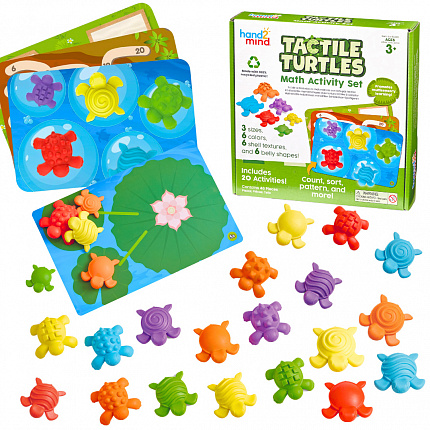 Развивающая игрушка "Тактильные черепашки с карточками" (46 элементов)