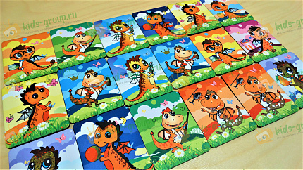 Дидактическая игра МЕМОРИ ДРАКОНЧИКИ (фанера УФ печать)