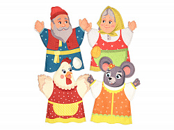 Театр на руку печать "Курочка Ряба" фетр (6дет)