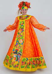 Костюм Осень Урожай для взрослого с головным убором корзина