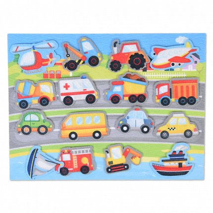 Набор из фетра на липучках "Транспорт" (европодвес)