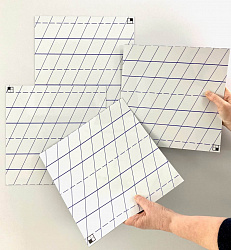 Маркерное поле "Линейка" для работы на классной доске (из 4-х частей)