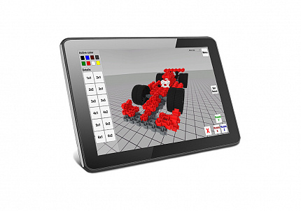 Конструктор-транспорт Автомобиль гоночный 22 элемента