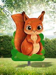 Уличная фигура для детской площадки БЕЛКА + металлическая опора