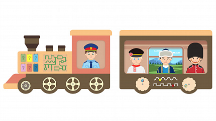 Развивающая панель "Железная дорога"