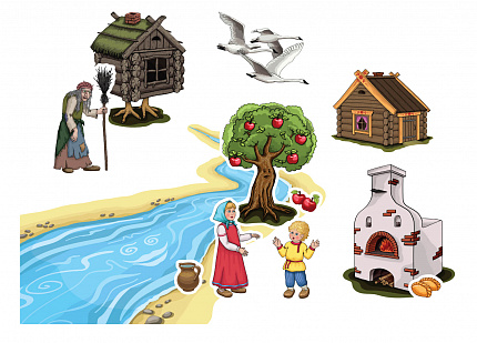 Набор магнитных карточек Гуси-лебеди