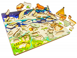 3D Развивающая доска "Под Большой Медведицей" (Арктика, 52 деталей)